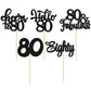 30Pcs Happy 80Th Birthday Cupcake Toppers Eighty Cheers To 80 Years Old Birthday Cupcake Picks For Happy 80Th Birthday Anniversa