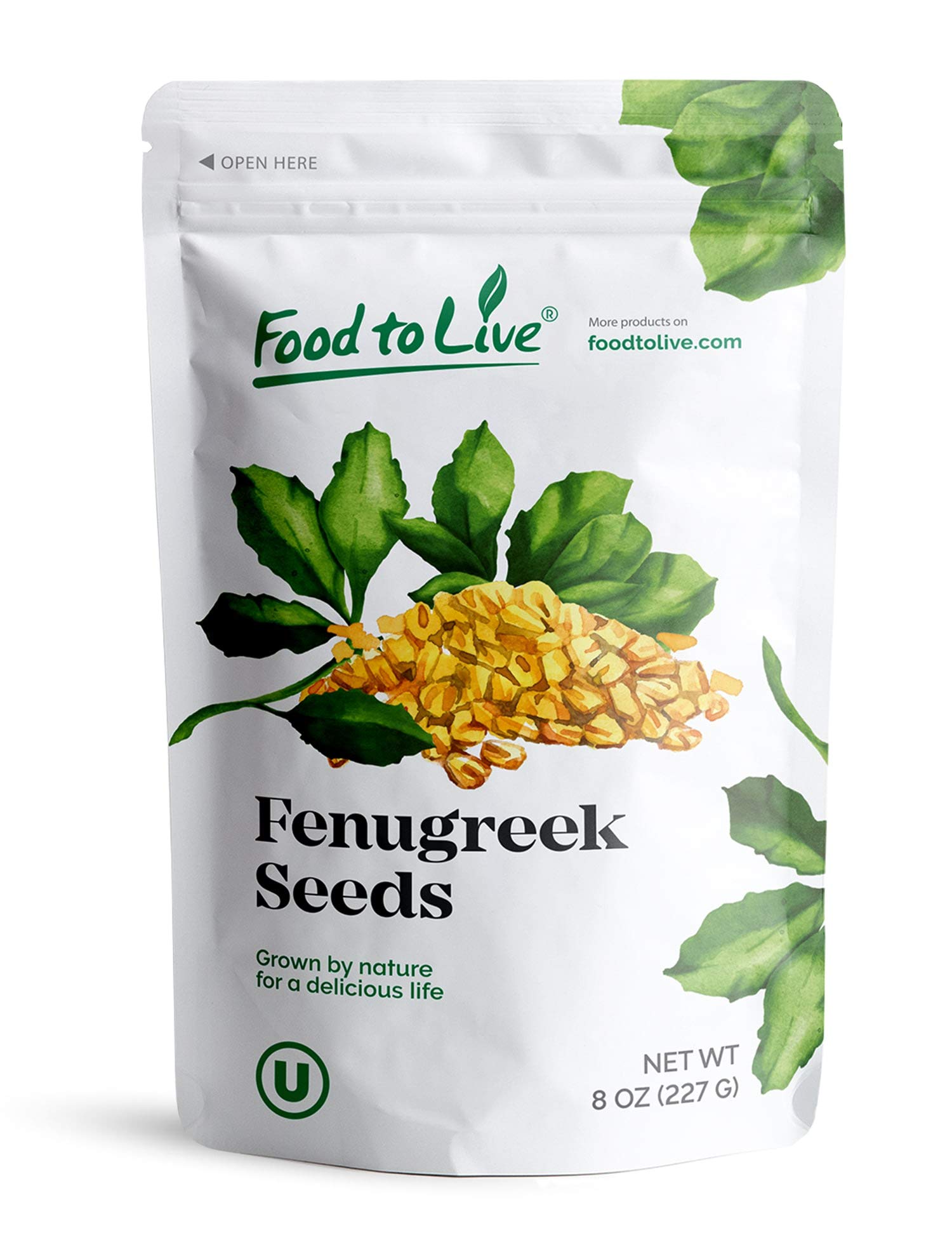 Fenugreek Seeds, 8 Ounces — Non-Gmo Verified, Whole, Raw, Sproutable, Vegan, Kosher, Bulk Methi, Good Source Of Dietary Fiber, Protein, Iron, Great For Pickling, Vegetable Dishes, And Spice Mixes