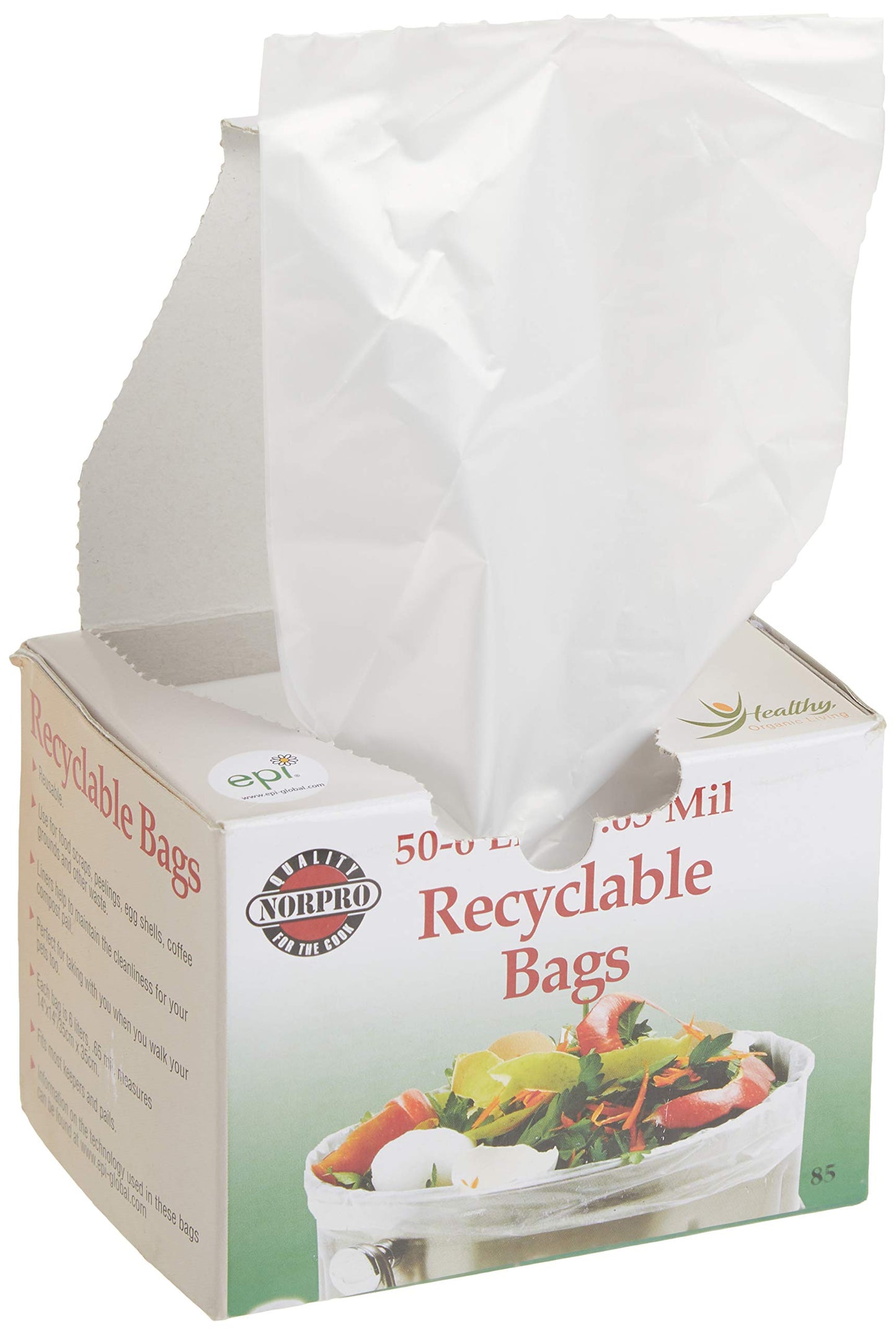 Norpro Recyclable Bags, 50 Pieces , 14In/35.5Cm X 16In/40.5Cm