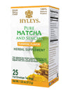 Hyleys Matcha Tea Bags With Turmeric - 25 Tea Bags (Japanese Pure Matcha Wellness Green Tea)