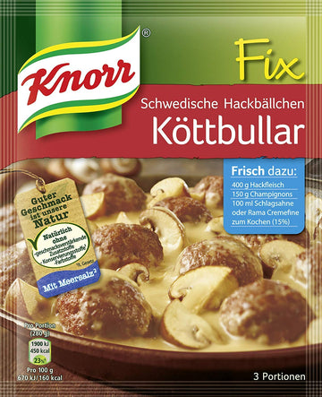 Knorr Swedish Meatballs (Köttbullar) Pack of 4 - 1.73 Ounce