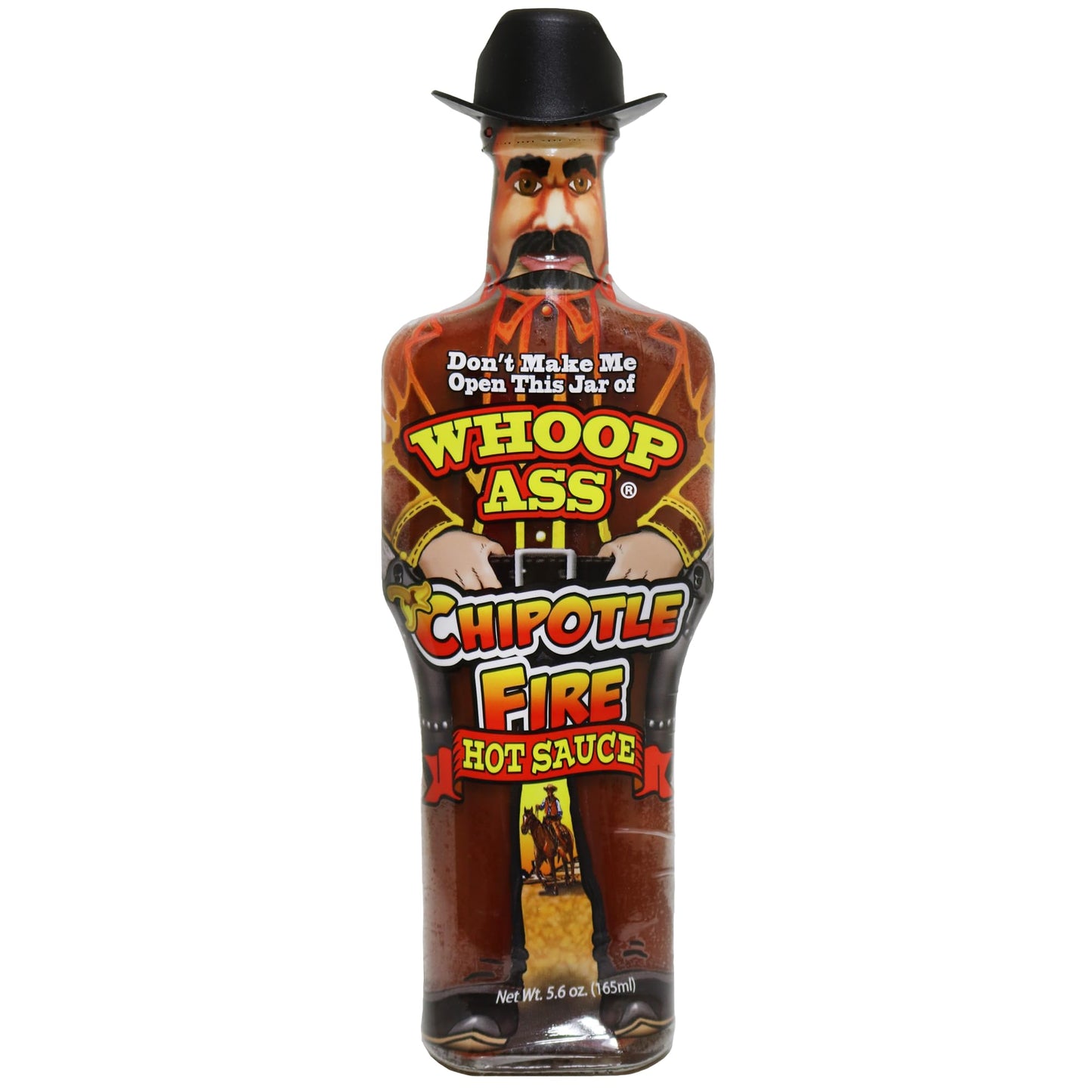 WHOOP ASS Premium Chipotle Fire Hot Sauce - 5.6 oz - Gourmet Gift for Hot Sauce Fans