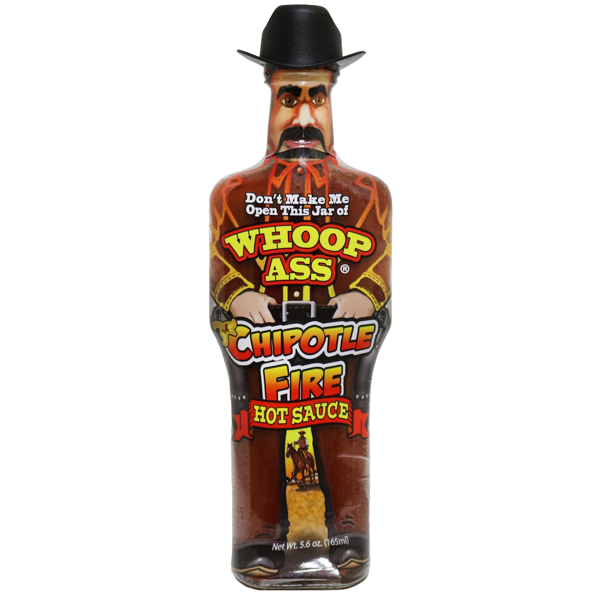 WHOOP ASS Premium Chipotle Fire Hot Sauce - 5.6 oz - Gourmet Gift for Hot Sauce Fans