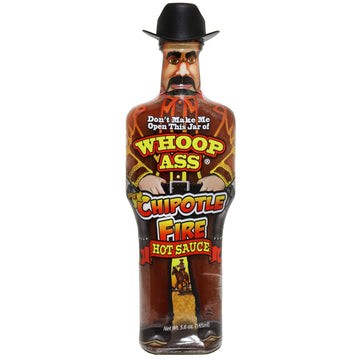 WHOOP ASS Premium Chipotle Fire Hot Sauce - 5.6 oz - Gourmet Gift for Hot Sauce Fans