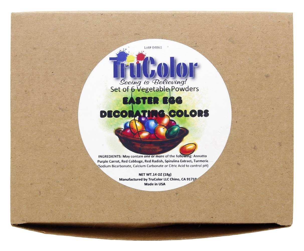 Trucolor 6-Color Vegetable Food Coloring Powder Set - Natural Gel Paste Powder