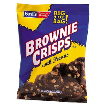 Basils Bavarian Bakery Brownie Crisps With Pecan 3 Oz (Pack Of 48)