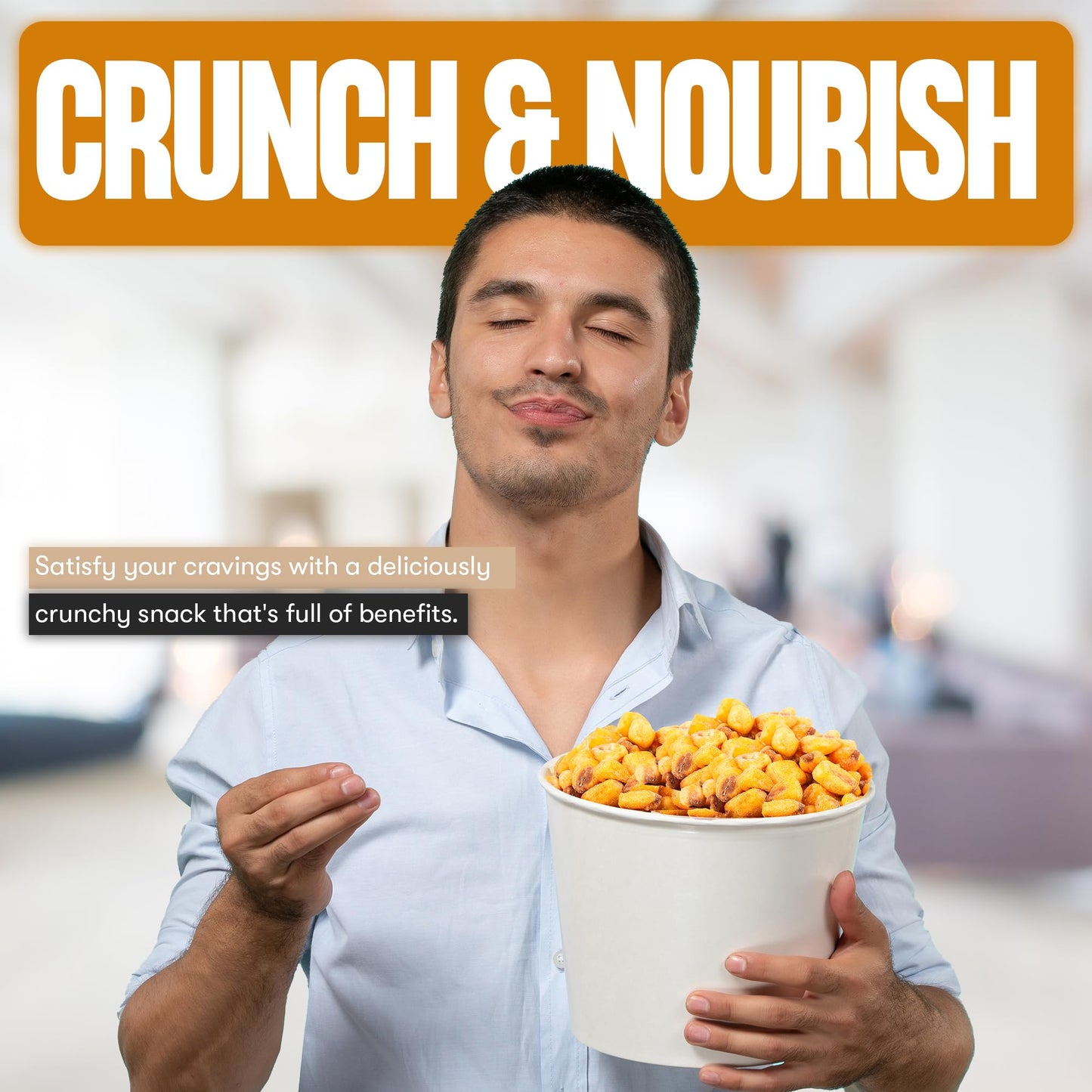 Natural Cravings Toasted Corn Nuts, Roasted & Salted, Non-GMO, 16 Ounce (Pack of 2)