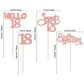 Gyufise 24Pack Glitter 18Th Birthday Cupcake Toppers Sweet 18 Hello 18 Eighteen Cupcake Picks For 18Th Birthday Cake Decorations