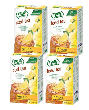 True Citrus Lemon Iced Tea Mix - Instant Powdered Drink Packets, 6 Count (Pack of 4)