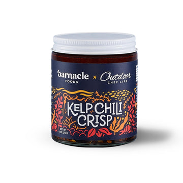 Barnacle Foods Kelp Chili Crisp - Medium Spice - 6 oz - Crunchy Chili with Onion, Garlic & Chiles de Arbol - Ideal for Noodles & Pizza