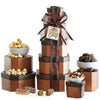 Broadway Basketeers Get Well Basket Tower Care Package with Gourmet Snacks 30oz 7 x 7 x 15 Get Well Color