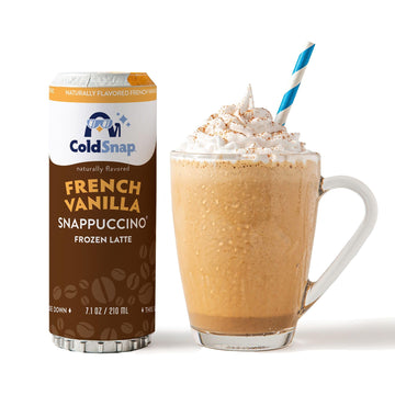 ColdSnap French Vanilla Snappuccino Frozen Latte Pods - Creamy, Coffee-Flavored Single-Serve Frozen Beverage Made in Minutes- Ri