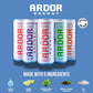 ARDOR ENERGY Sparkling Water Tropical Mango, 12 Fl Oz (Pack of 12), 100mg Organic Caffeine, No Sugar, Vegan, Gluten Free