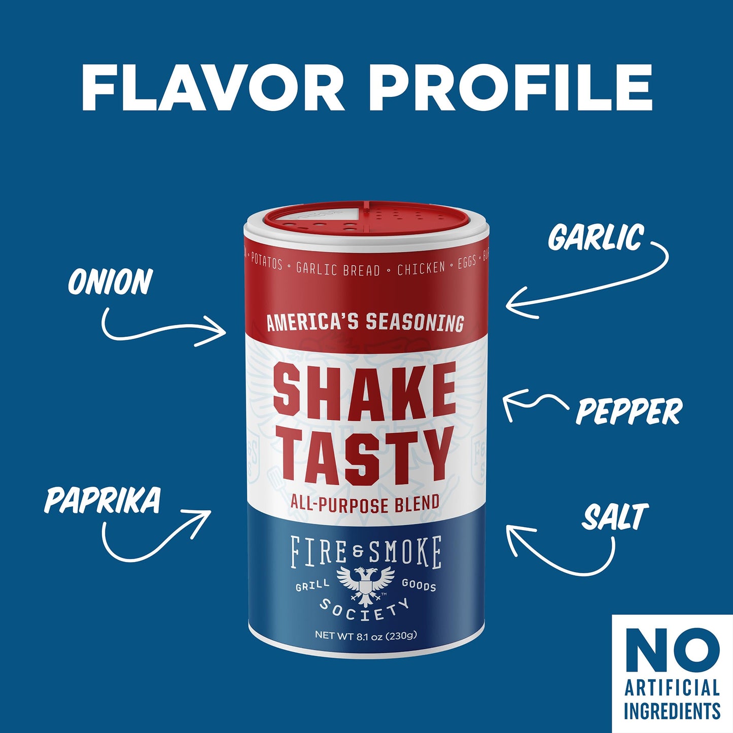 Fire & Smoke Society All Purpose Seasoning BBQ Rub - 8.1 oz for Steak, Chicken, Pork, Burgers