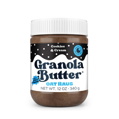 Oat Haus Cookies And Cream Granola Butter | Peanut-free, Almond (Tree-Nut) Free, & School-Safe (Top 8 Allergen Free) | Cookie Bu