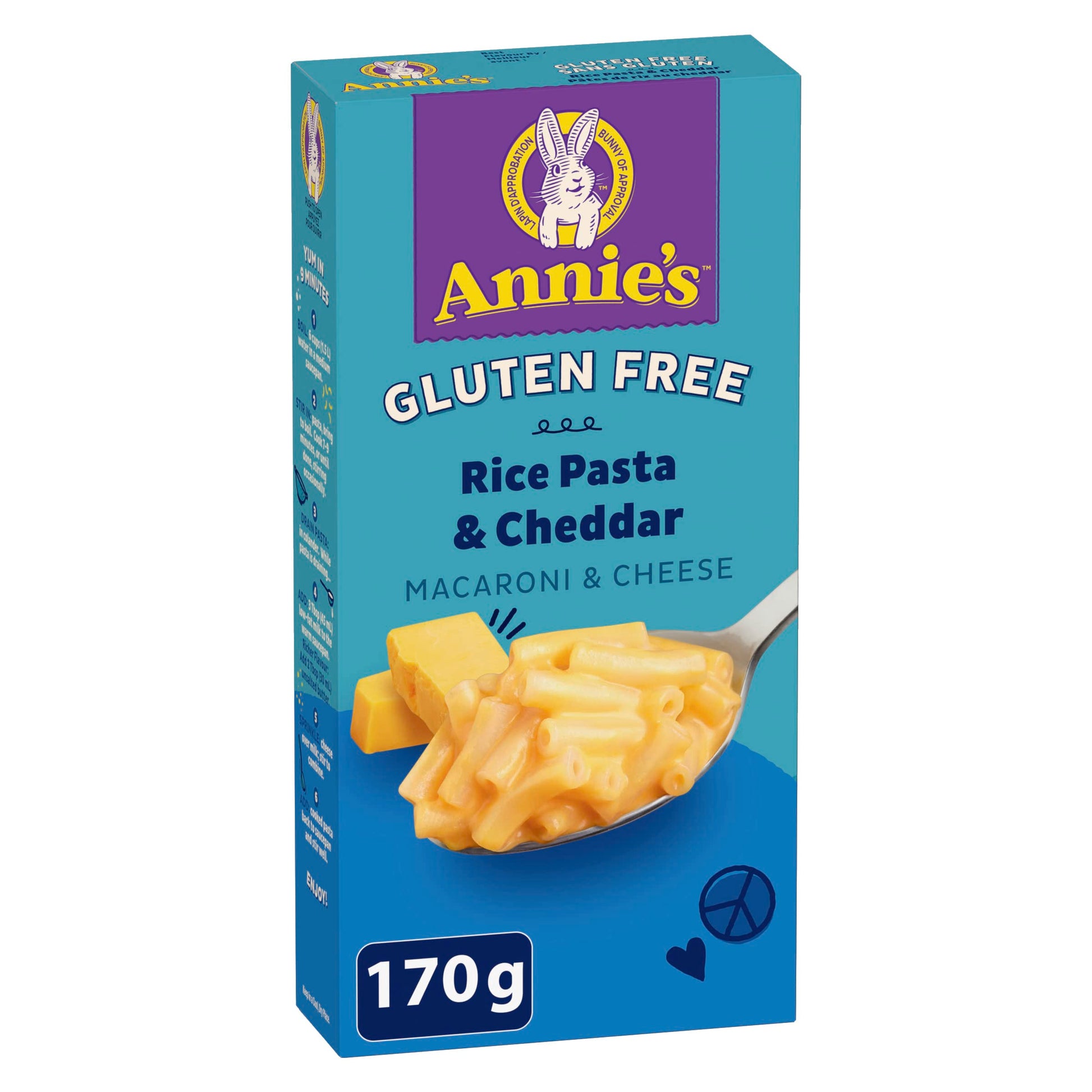 Annie's Homegrown Rice Pasta Cheddar, 170 GR