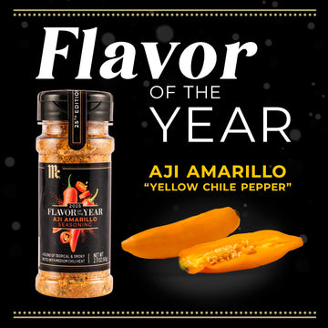 Mccormick Seasoning, Aji Amarillo, 2025 Flavor Of The Year, Blend Of Tropical & Smoky Notes With Medium Chile Heat, For Seafood,