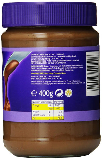 Cadbury Milk Chocolate Spread 14.1 Oz Each (1 Item Per Order)