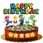 14Pcs Mario Cake Topper For Mario Birthday Party Supplies