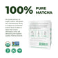 Tenzo Single Serve Matcha Green Tea Powder - Matcha Power Single Serve Sticks - Ceremonial Grade - Organic Matcha Green (10 Count)