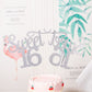 Gexolenu Silver Glitter Double-sided Happy Sweet 16 Cake Topper, Birthday Party Supplies