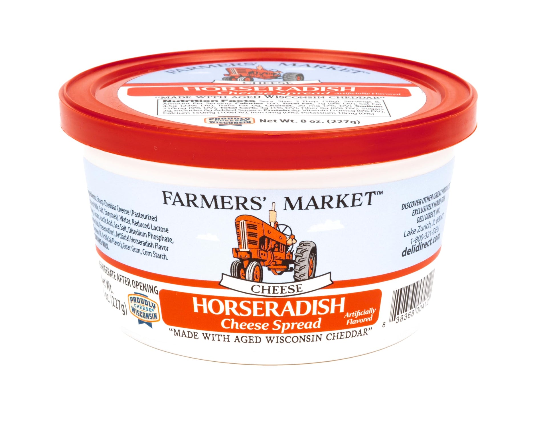 Deli Direct Cheese Spread, Shelf Stable, Great for Snack Dips, 1pk, Horseradish