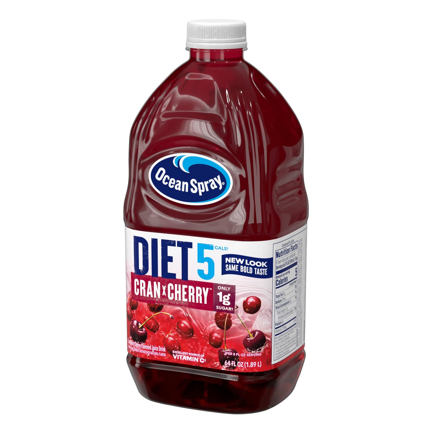Ocean Spray Diet Cran-Cherry Juice Drink, 64 Ounce Bottles (Pack Of 8)