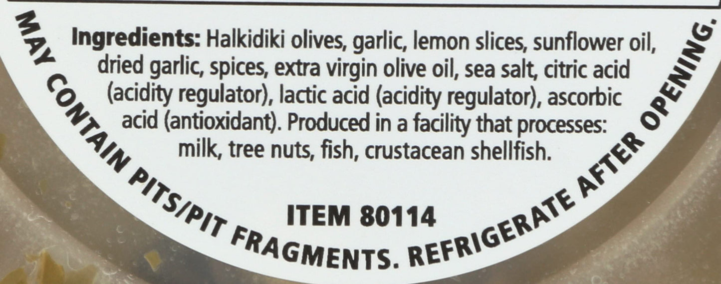 MEDITERRANEAN MARKET BY DIVINA Pitted Marinated Lemon Garlic Olives, 8.1 OZ