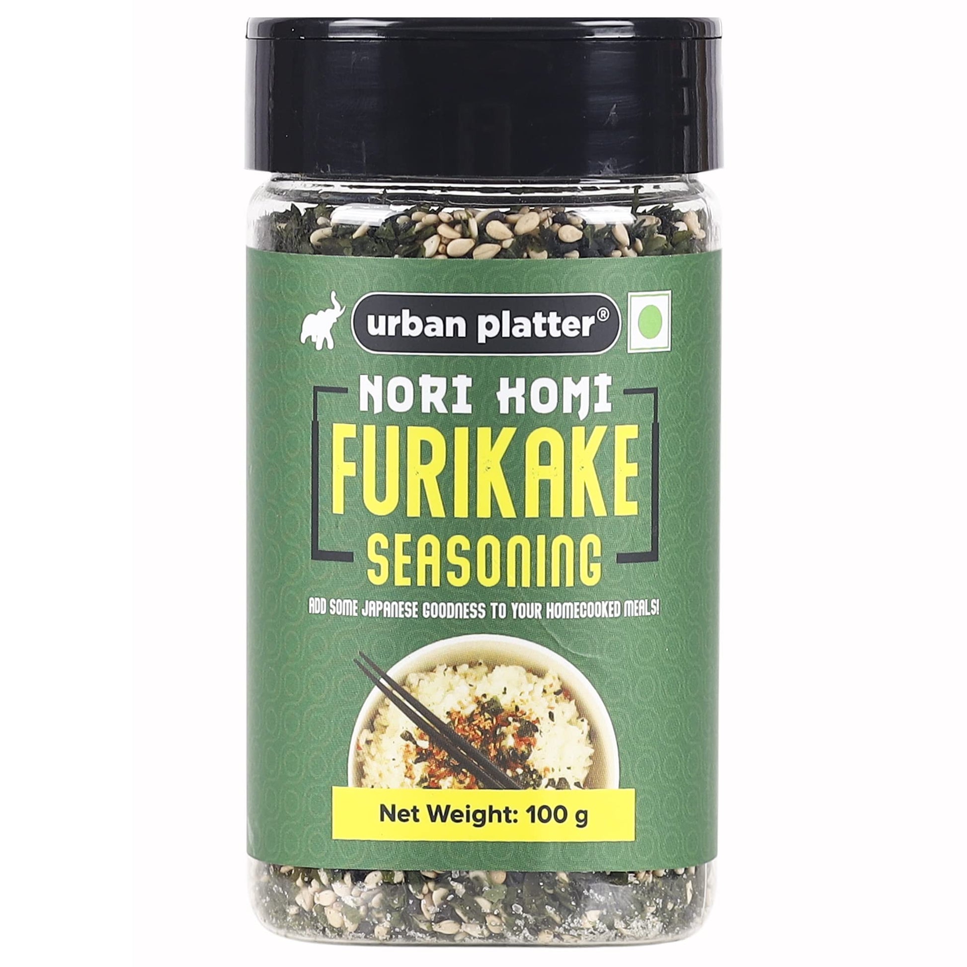 Urban Platter Nori Komi Furikake Seasoning, 100g (Japanese Style, Made with Ao Nori, Sesame Seeds, Pink Salt, Season Rice Balls,