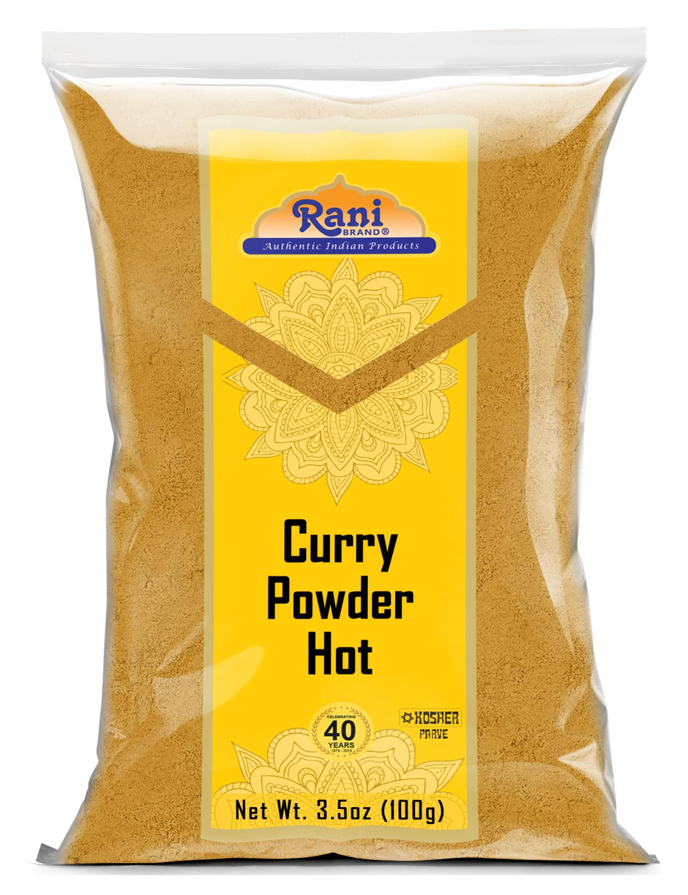 Rani Curry Powder Hot (11-Spice Authentic Indian Blend) 3.5oz (100g) ~ All Natural | Salt-Free | Vegan | No Colors | Gluten Frie