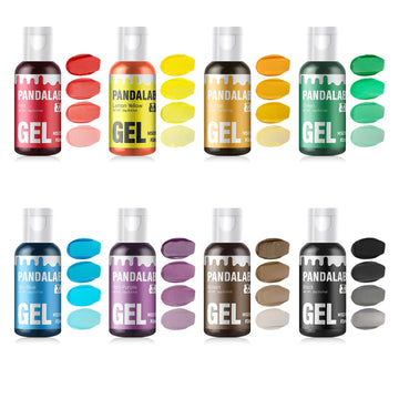 Gel Food Coloring Set - 8 Colors Concentrated Vibrant Edible Food Grade Dye for Baking, Cake, Cookie Decorating, Fondant, Icing,