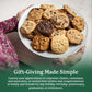 Gold Cookie Gift Box: Fresh Baked Gourmet Assortment - 9 Delicious Cookies For Birthdays, Thank You, Corporate Gifts