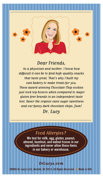 Lucy'S Chocolate Chip Cookies, 5.5 Ounce Boxes (Pack Of 8)