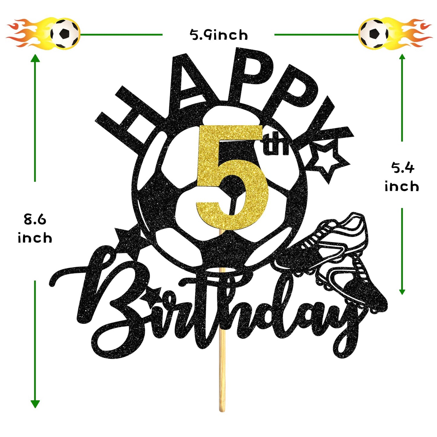 Soccer Happy 16Th Birthday Cake Topper, Soccer Players Toys/Football Soccer Theme Party Cake Decorations, 16 Years Old Birthday
