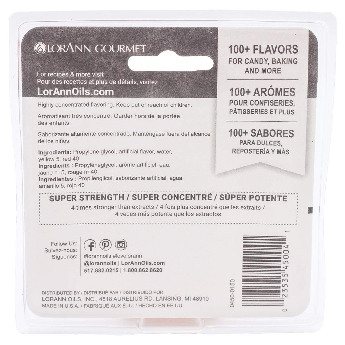 Lorann Peach Ss Flavor, 1 Dram Bottle (.0125 Fl Oz - 3.7Ml - 1 Teaspoon) - Twin Pack Blistered