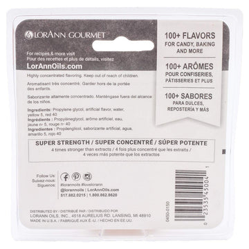 Lorann Peach Ss Flavor, 1 Dram Bottle (.0125 Fl Oz - 3.7Ml - 1 Teaspoon) - Twin Pack Blistered