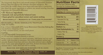 Ghirardelli Bitter Sweet Baking Bar, 60% Cacao, 4 Oz, 3 Pk