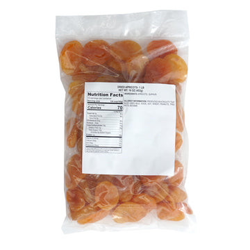 Dried Apricots, 1 Pound Bag Apricots, Apricots Dried Fruit, The Hampton Popcorn & Candy Company
