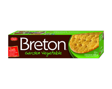 Dare Breton Crackers 8 Box Healthy Snacks, Garden Vegetable 96 Ounce (Pack of 12)