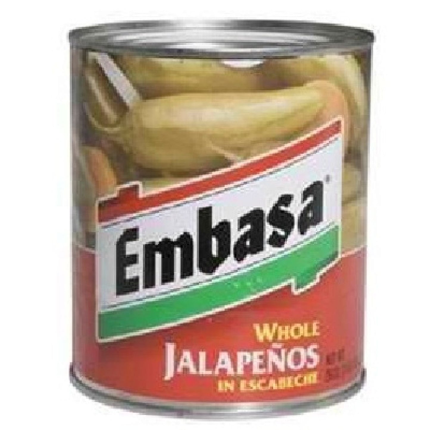 Embasa Whole Jalapenos, 26 Ounce (Pack of 12)