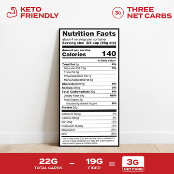 Aviate Keto Pasta Rotini - Low Carb (3G Net) Lupini Noodles, High Protein (20G), Gluten-Free, Made With Lupin Flour, Plant Based