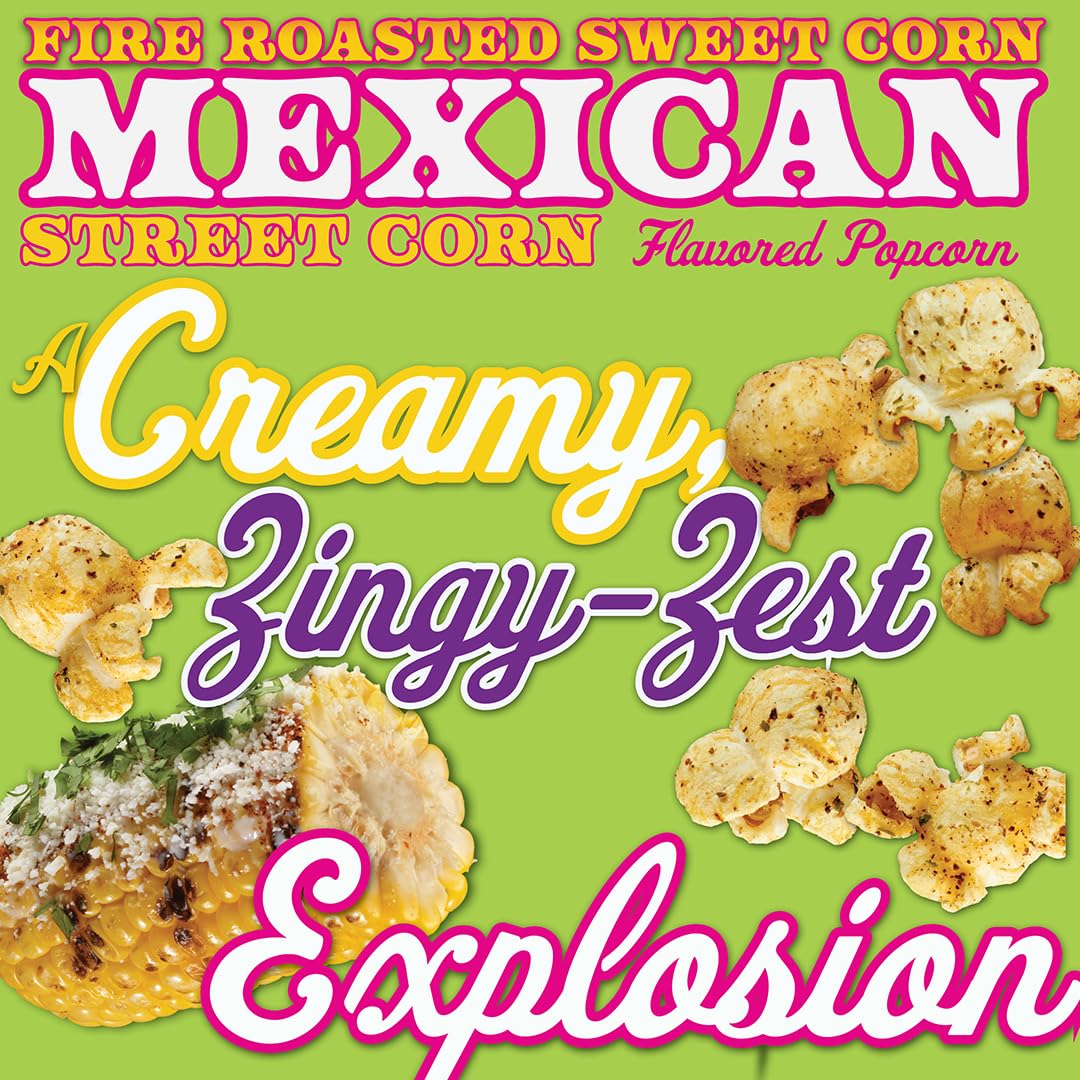 Herr'S Fire Roasted Sweet Corn Mexican Street Corn Popcorn 4 Ounce (Pack Of 12 Bags) - Flavorful Popcorn With Sweet And Smoky El