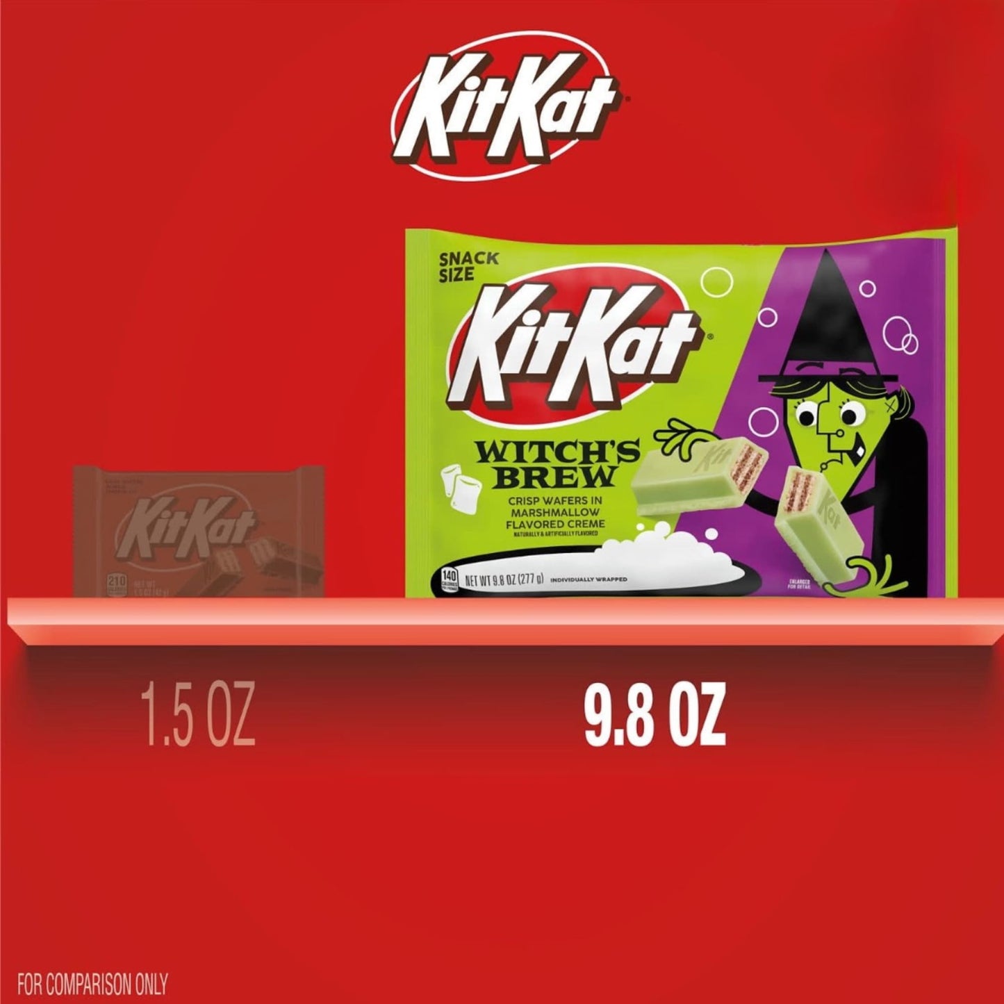 Kit Kat Halloween Candy Bundle  Witchs Brew and Ghost Toast Snack Size  Limited Edition  2 Bags