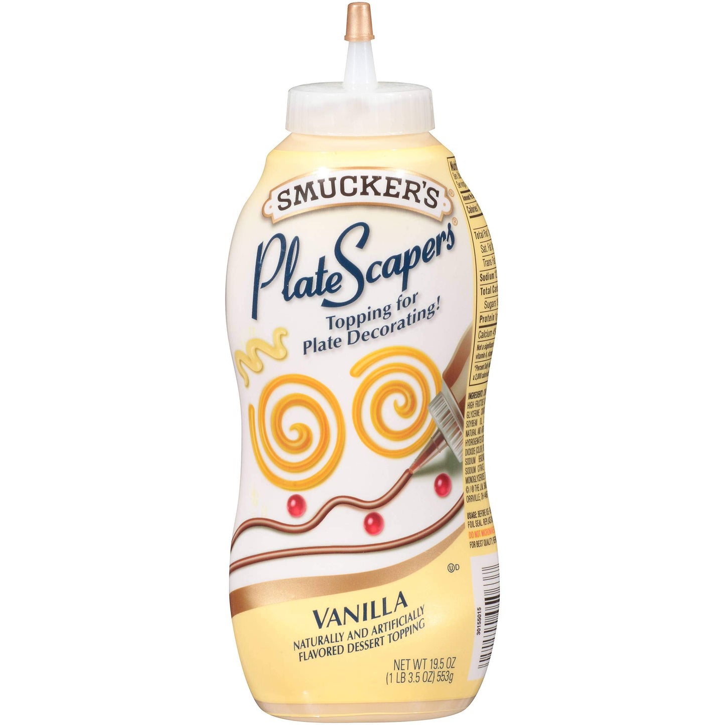 Smucker s 12 Pack Plate Scapers Dessert Topping, Vanilla, 19.5 Ounce (Pack of 12)
