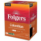 Folgers Lively Colombian K-Cup Pods for Keurig, 24 Count, Model CAJ-084