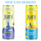 Juni Sparkling Tea with Adaptogens  Lemon Tea  Zero Sugar  5 Calories  Organic  Iced Tea  Natural Caffeine from Green Tea  Vegan  Adaptogen Drink  12 Fl Oz Cans (12-Pack)
