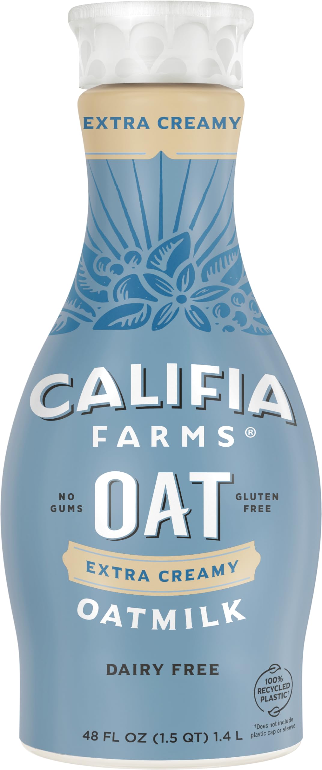 Califia Farms - Extra Creamy Oat Milk, 48 Oz, Dairy Free, Plant Based, Vegan, Gluten Free, Non GMO, High Calcium, Smoothie, Oatm