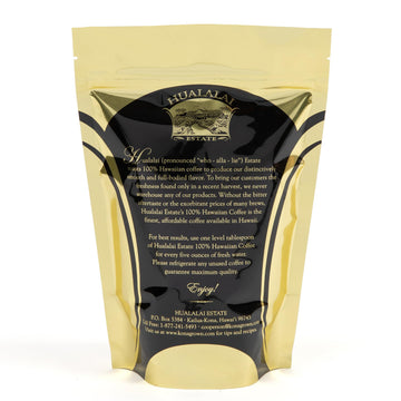 Hualalai Estate Kona Coffee - 100% Peaberry, Medium Dark Roast, Pesticide-Free, 7 oz