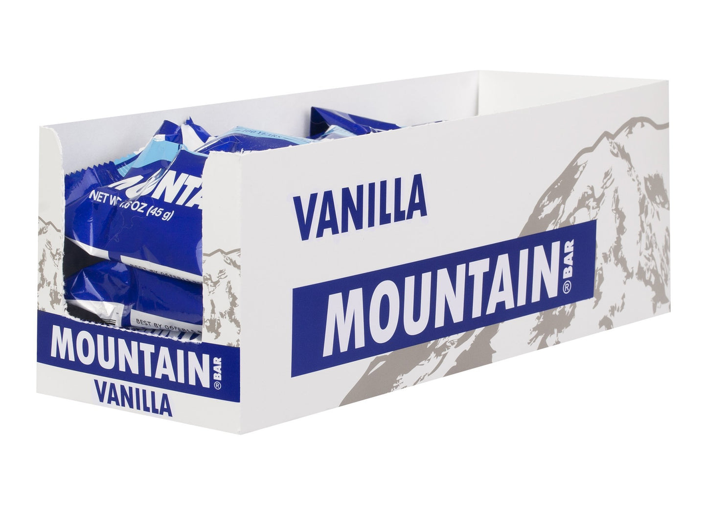Brown & Haley Vanilla Mountain Bar - Chocolate Candy With Peanuts And Creamy Vanilla Center - Individually Wrapped Candy - Bite Size Chocolate Bars With Peanut Pieces - Case Of 15-1.6 Oz