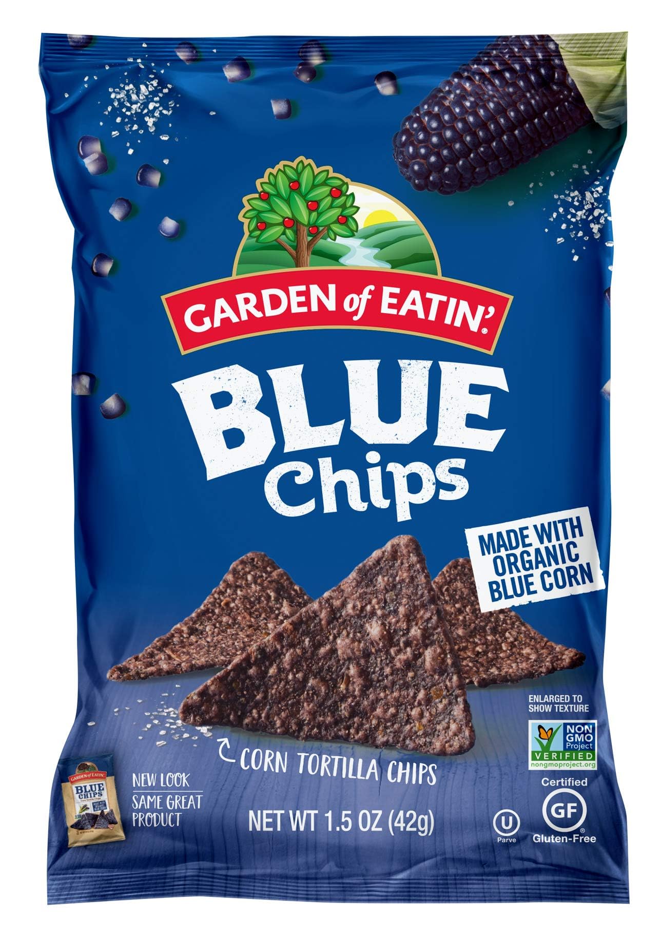 Garden Of Eatin' Tortilla Chips, Blue Corn, 1.5 Oz. (Pack Of 24) (Packaging May Vary)
